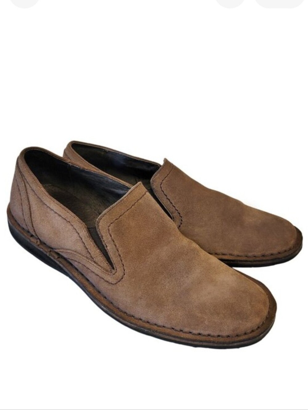 John Varvatos Suede Slip on Loafers